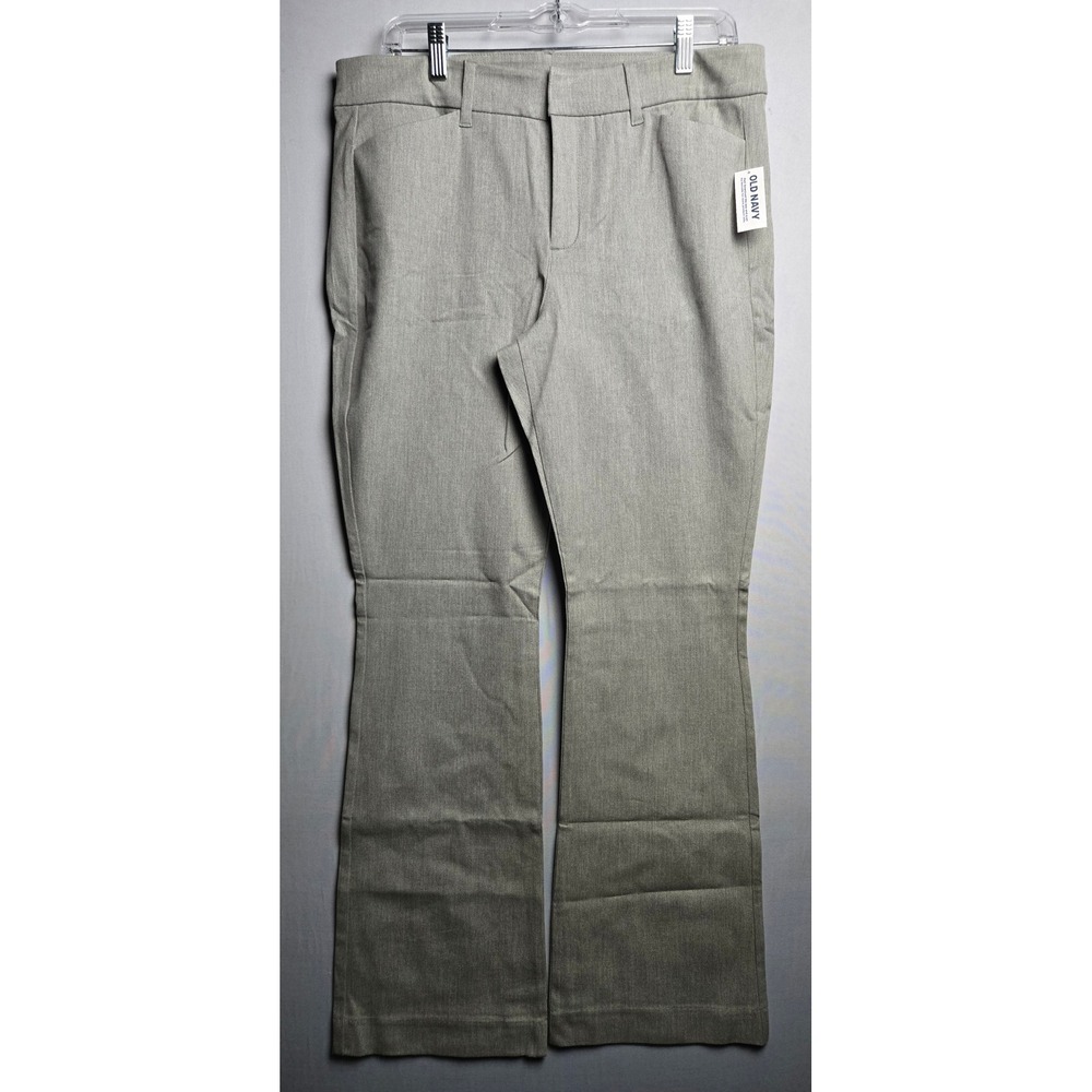 Old Navy Pixie Flare Pants Womens 12 Gray High Rise Secret Smooth Pockets NWT